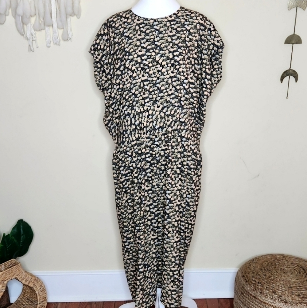A DÉTACHER "Wildflower" Print Draped Midi Dress Sz 4
